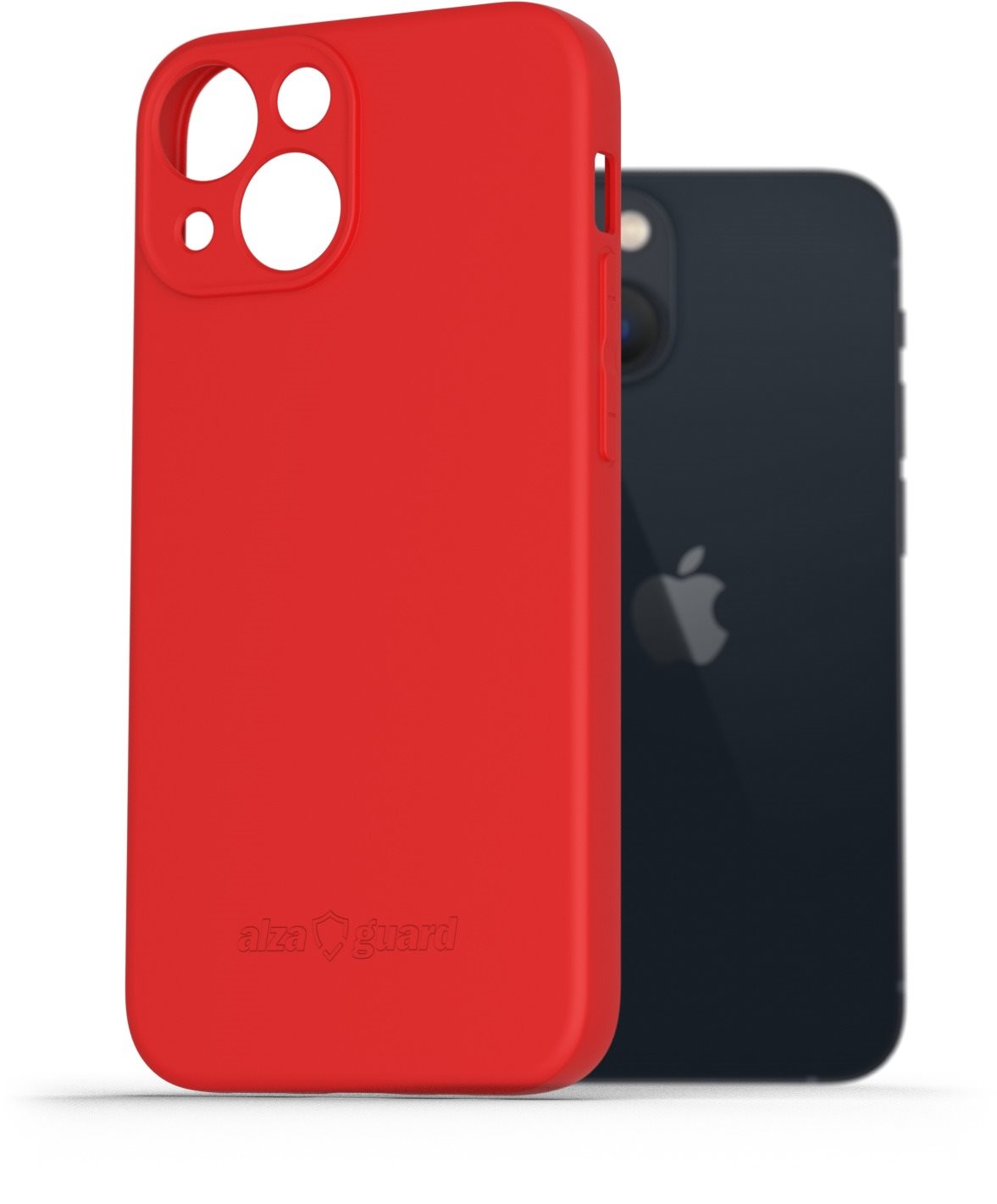 AlzaGuard Matte TPU Case pre iPhone 13 Mini červený