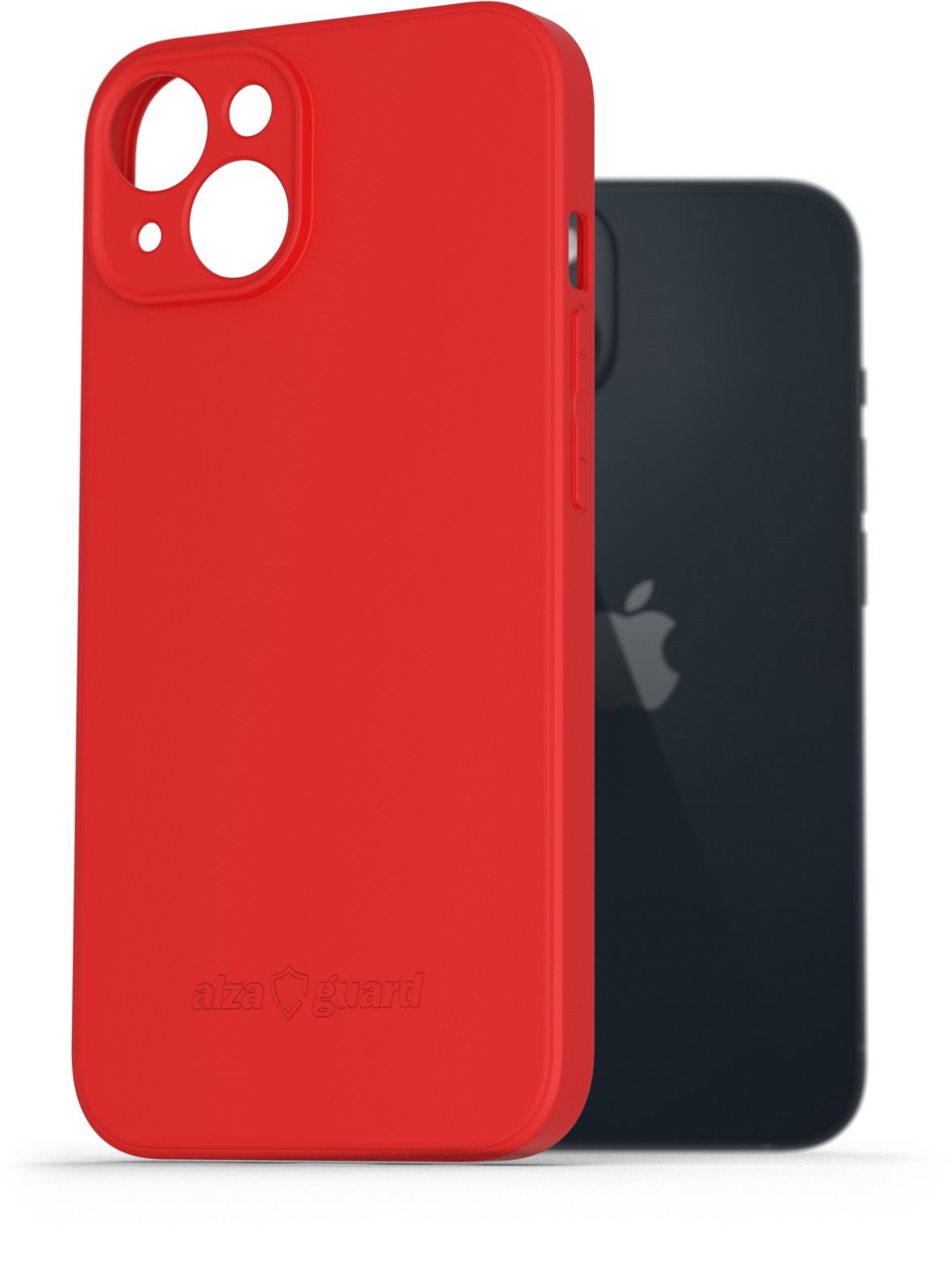 AlzaGuard Matte TPU Case pre iPhone 14 červený