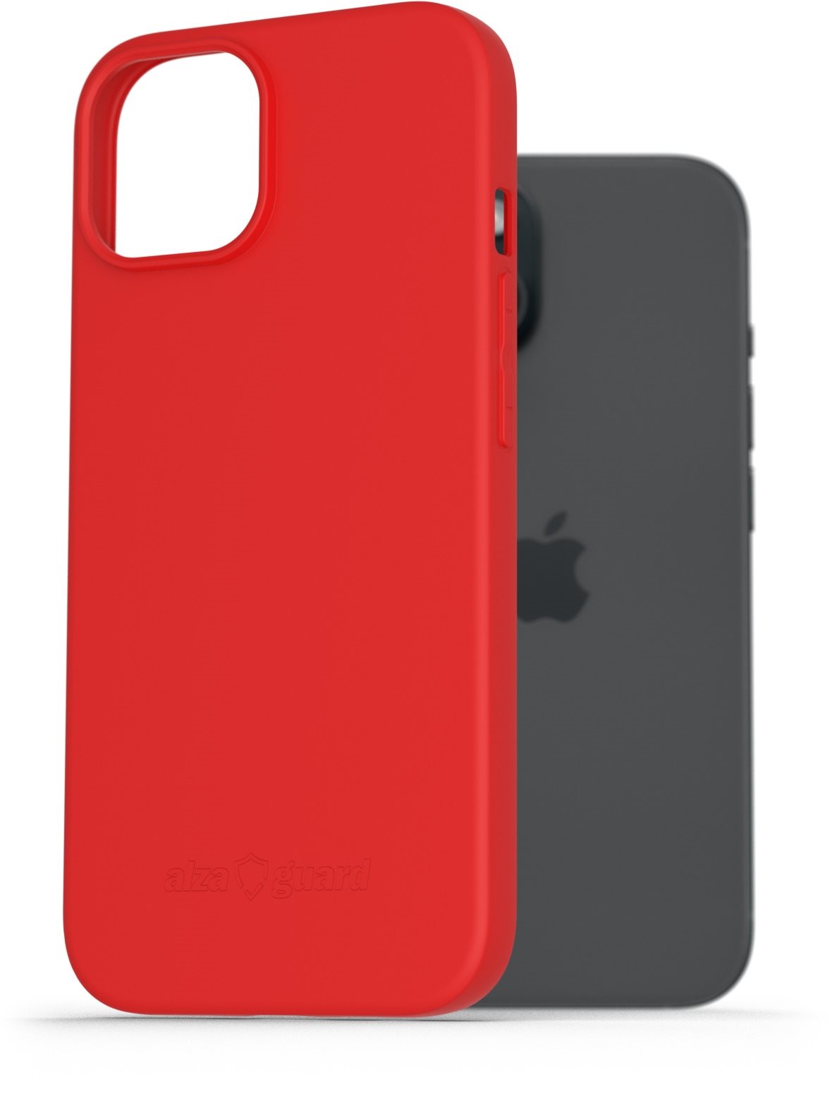 AlzaGuard Matte TPU Case pre iPhone 15 červený