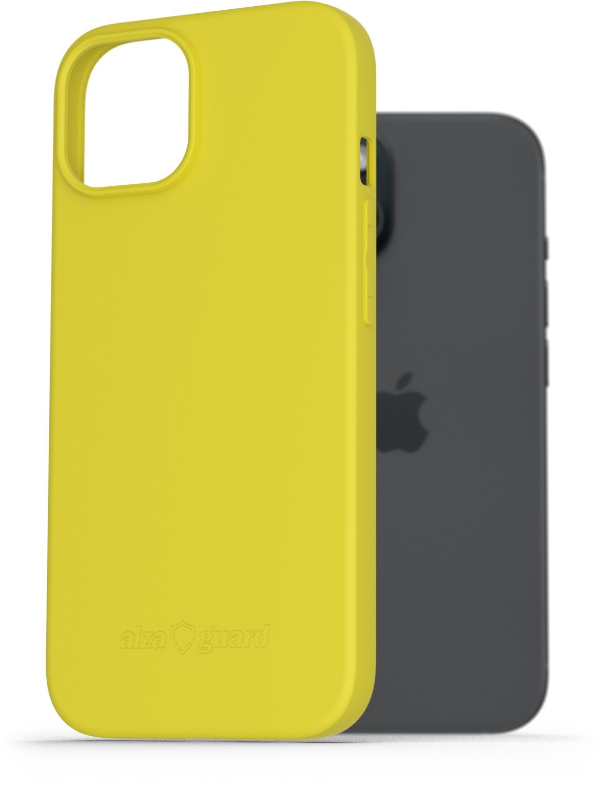 AlzaGuard Matte TPU Case na iPhone 15 žltý