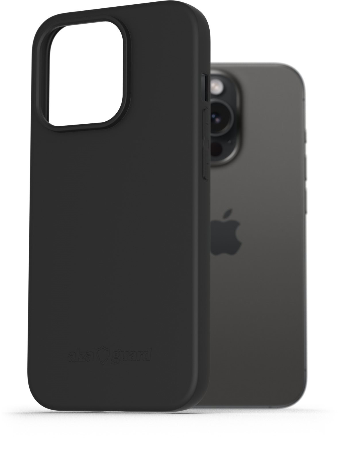 AlzaGuard Matte TPU Case pre iPhone 15 Pro čierny