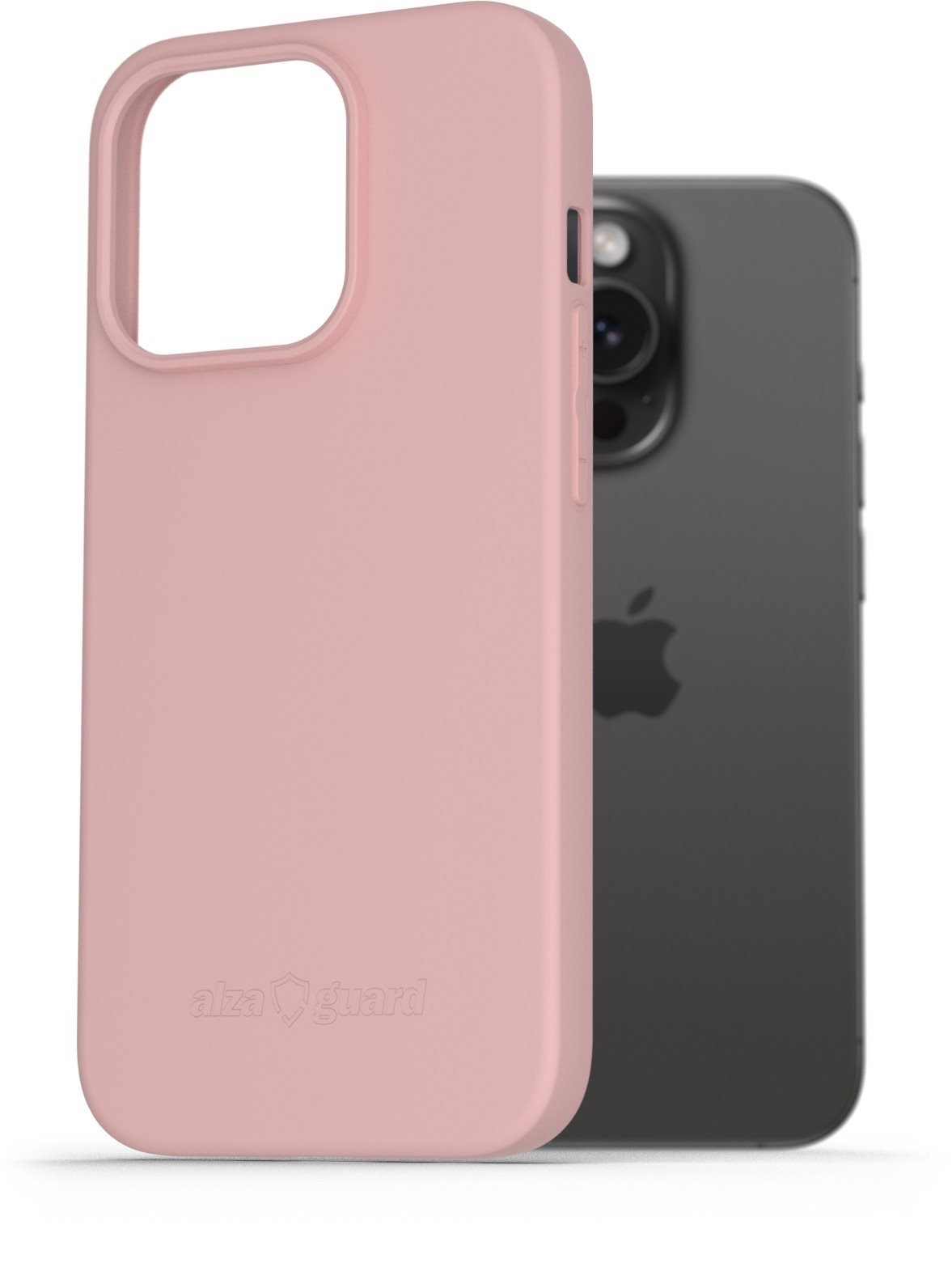 AlzaGuard Matte TPU Case pre iPhone 15 Pro ružový