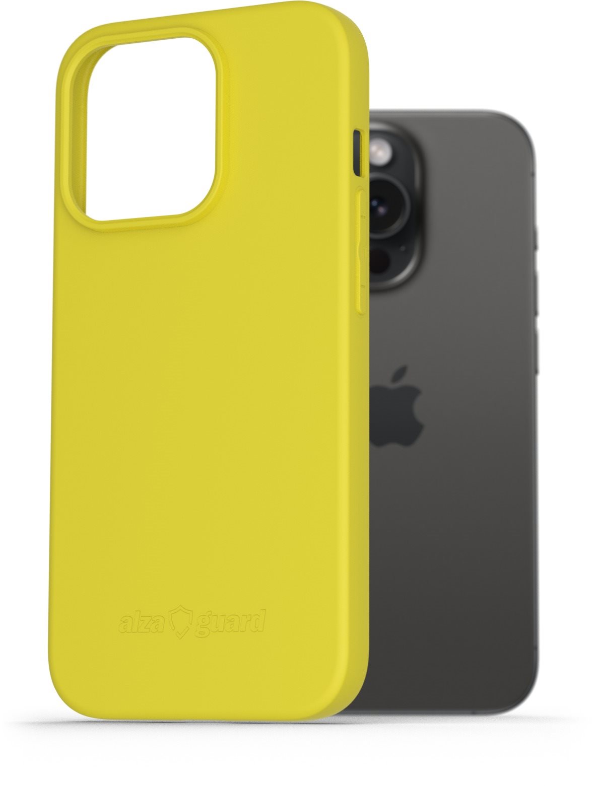 AlzaGuard Matte TPU Case na iPhone 15 Pro žltý