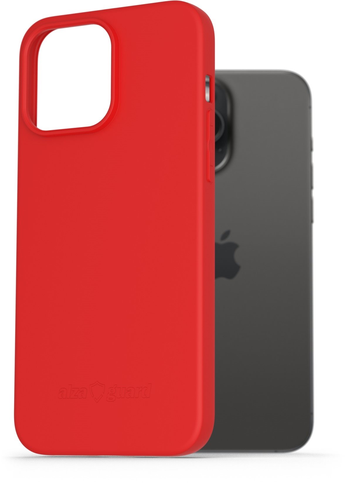 AlzaGuard Matte TPU Case pre iPhone 15 Pro Max červený