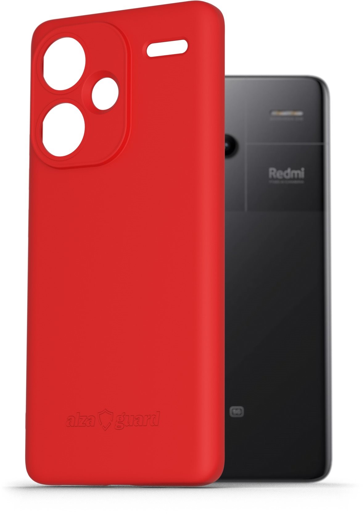 AlzaGuard Matte TPU Case pre Xiaomi Redmi Note 13 Pro+ červený