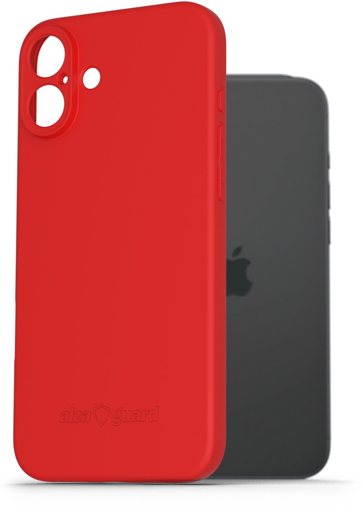 AlzaGuard Matte TPU Case na iPhone 16 Plus červený