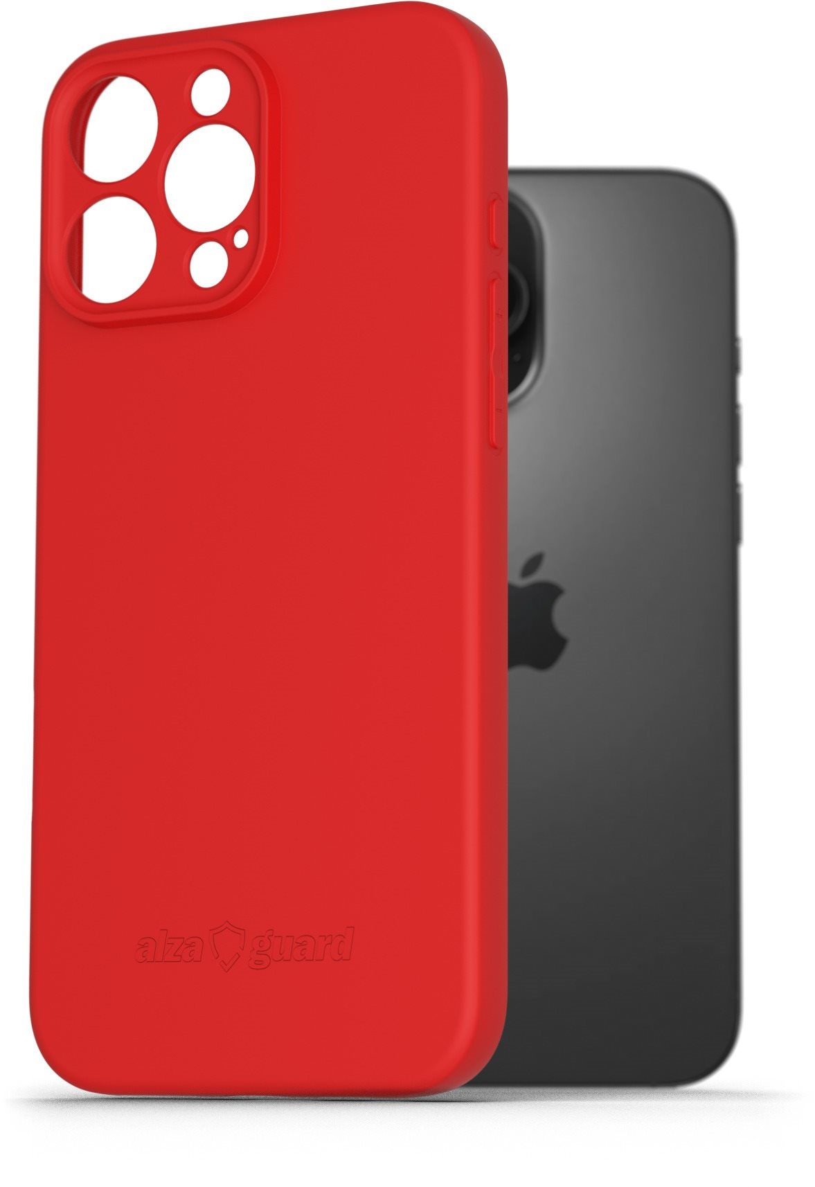 AlzaGuard Matte TPU Case na iPhone 16 Pro Max červený