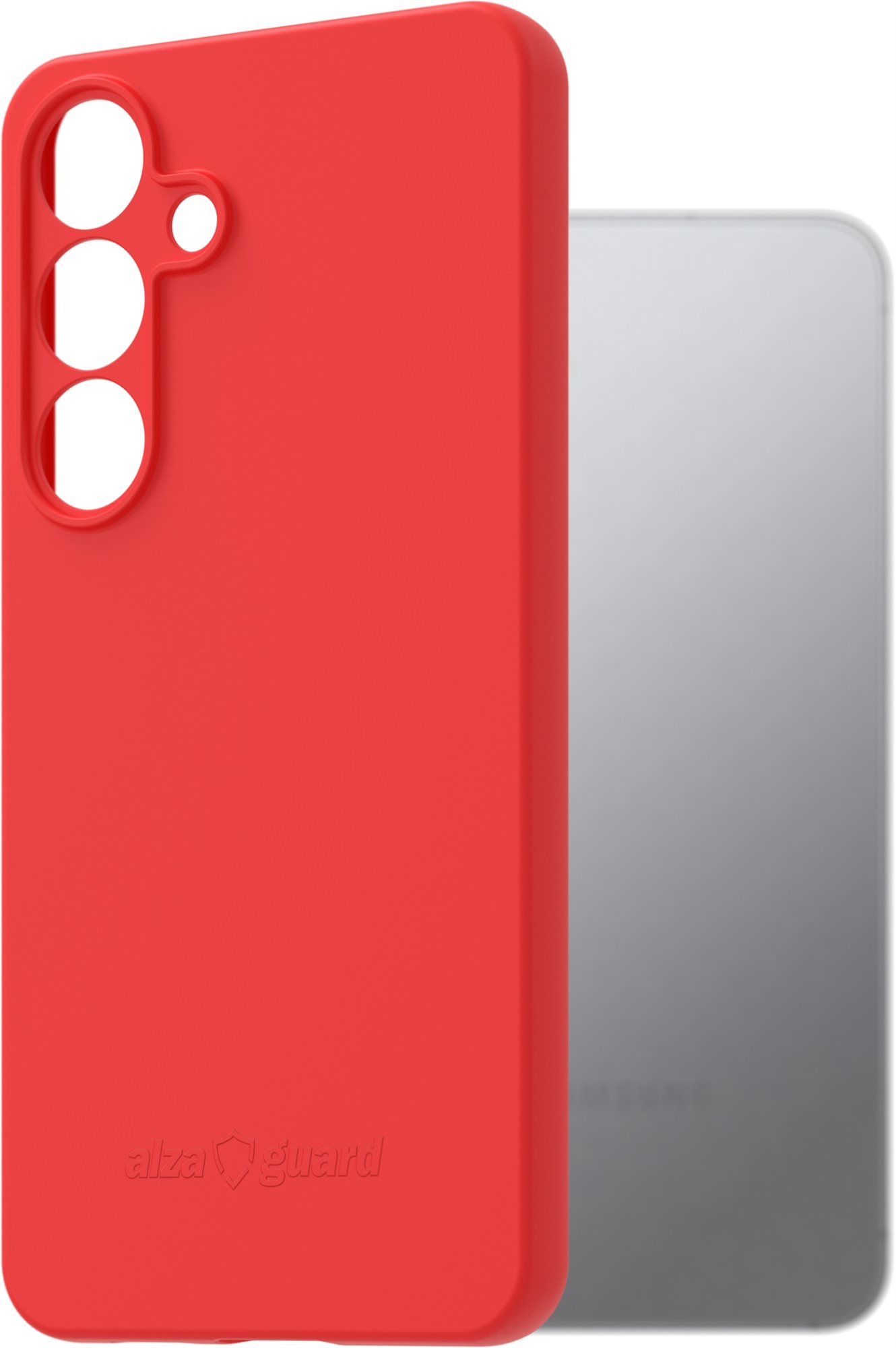 AlzaGuard Matte TPU Case pre Samsung Galaxy S25 červený