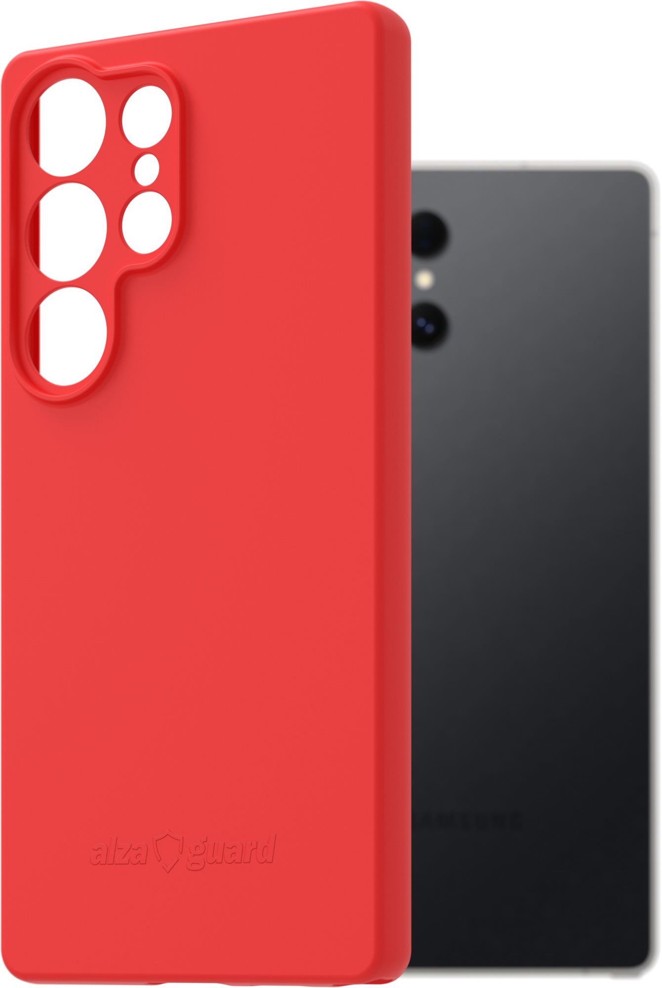 AlzaGuard Matte TPU Case pre Samsung Galaxy S25 Ultra červený