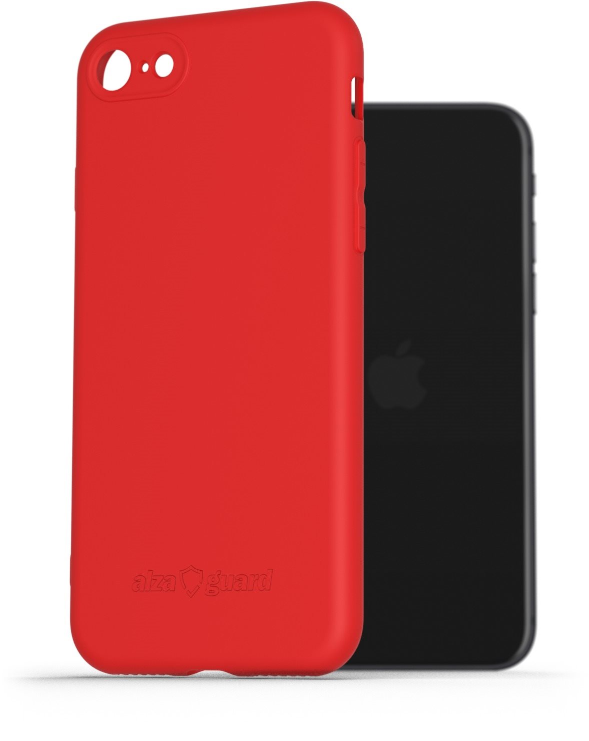 AlzaGuard Matte TPU Case pre iPhone 7 / 8 / SE 2020 / SE 2022 červený