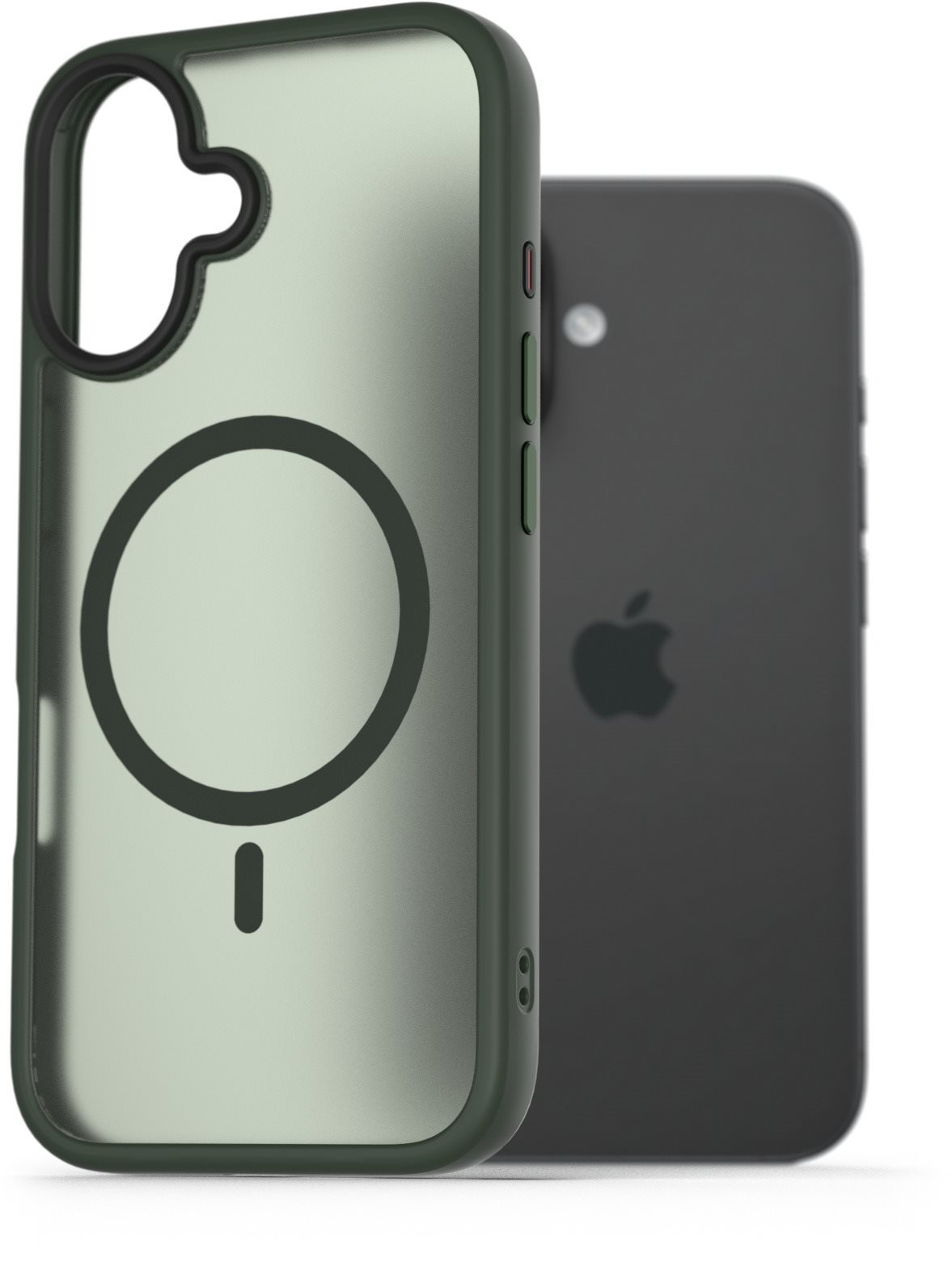 AlzaGuard Matte Case Compatible with Magsafe na iPhone 16 zelený