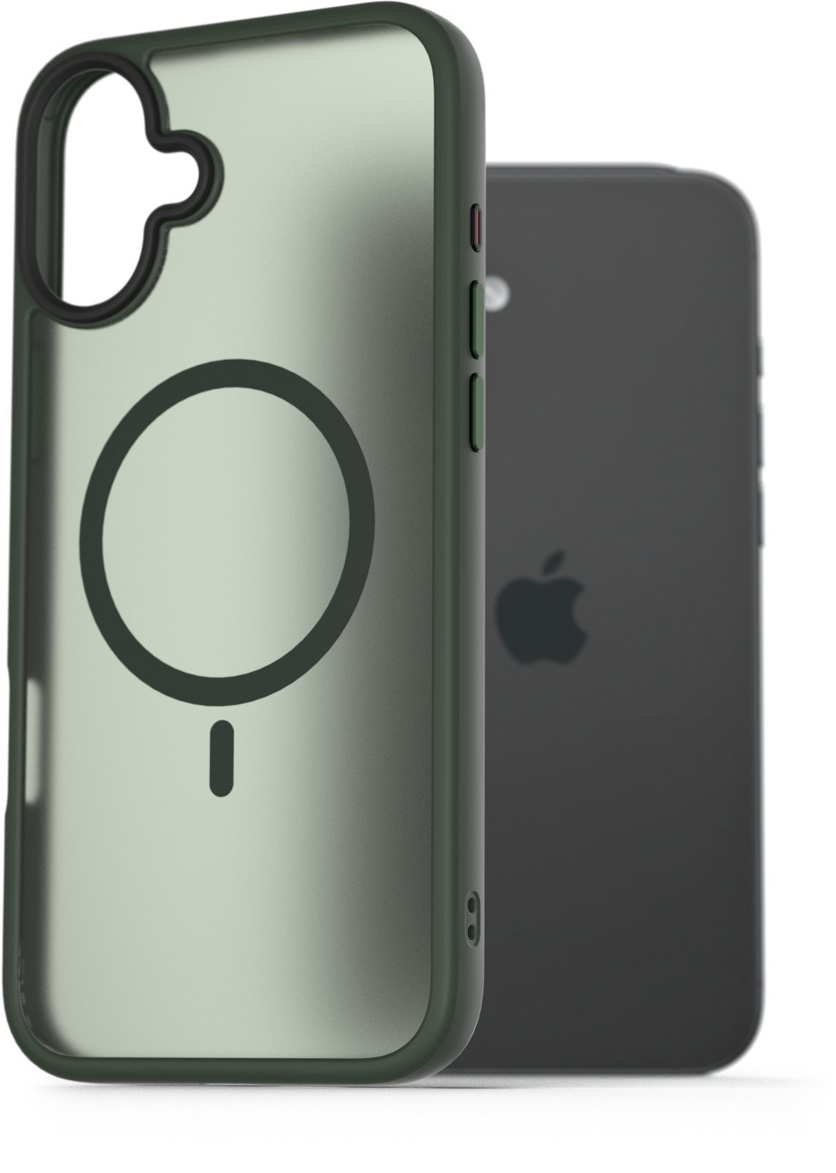AlzaGuard Matte Case Compatible with Magsafe na iPhone 16 Plus zelený