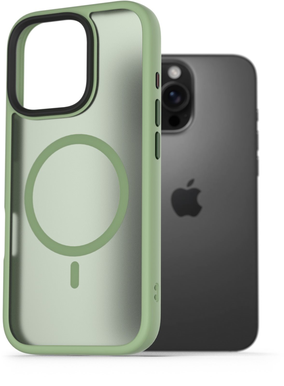 AlzaGuard Matte Case Compatible with Magsafe na iPhone 16 Pro zelený