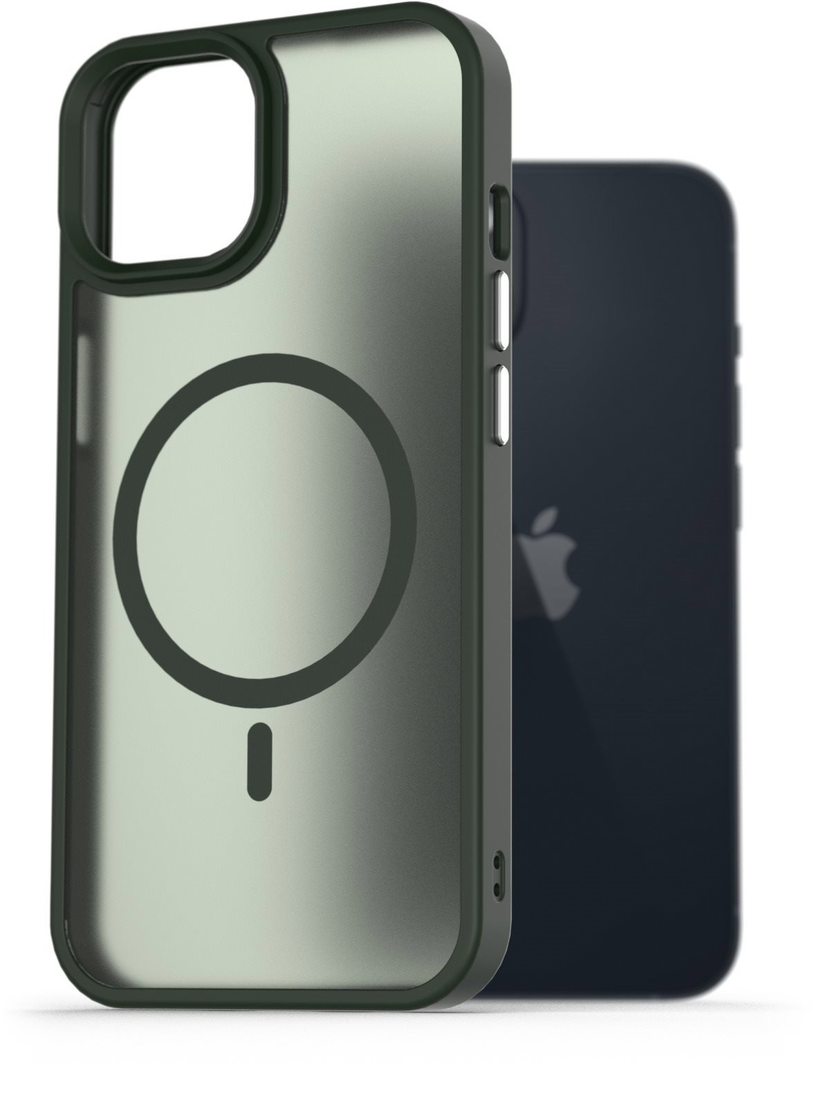 AlzaGuard Matte Case Compatible with Magsafe na iPhone 13 tmavozelený