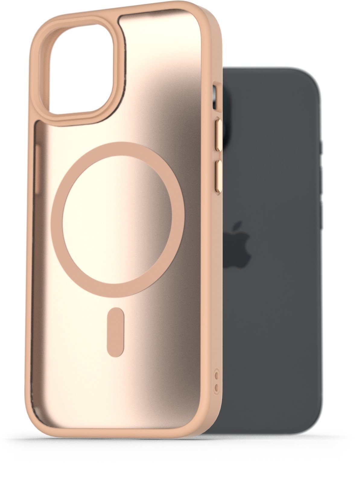 AlzaGuard Matte Case Compatible with Magsafe na iPhone 15 pieskovo žltý