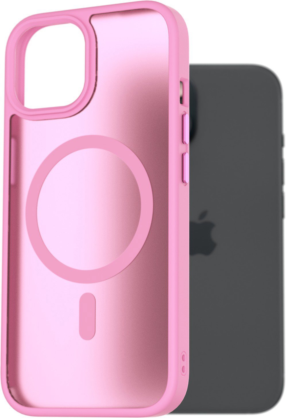 AlzaGuard Matte Case Compatible with Magsafe na iPhone 15 levanduľovo ružový