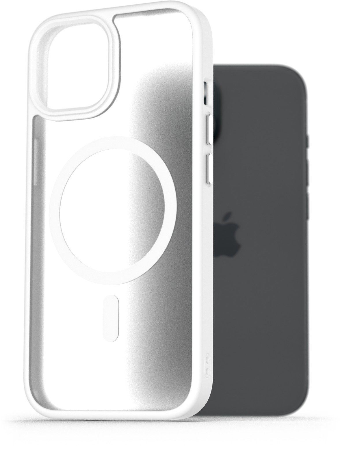 AlzaGuard Matte Case Compatible with Magsafe na iPhone 15 biely