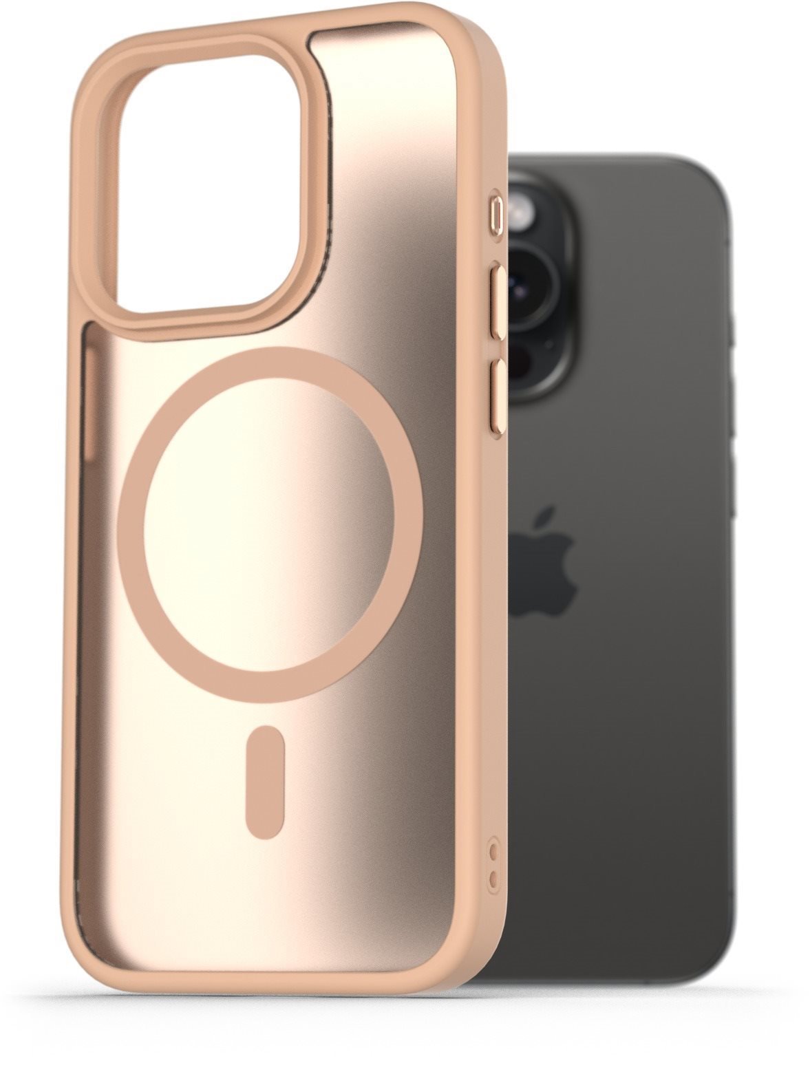 AlzaGuard Matte Case Compatible with Magsafe na iPhone 15 Pro pieskovo žltý