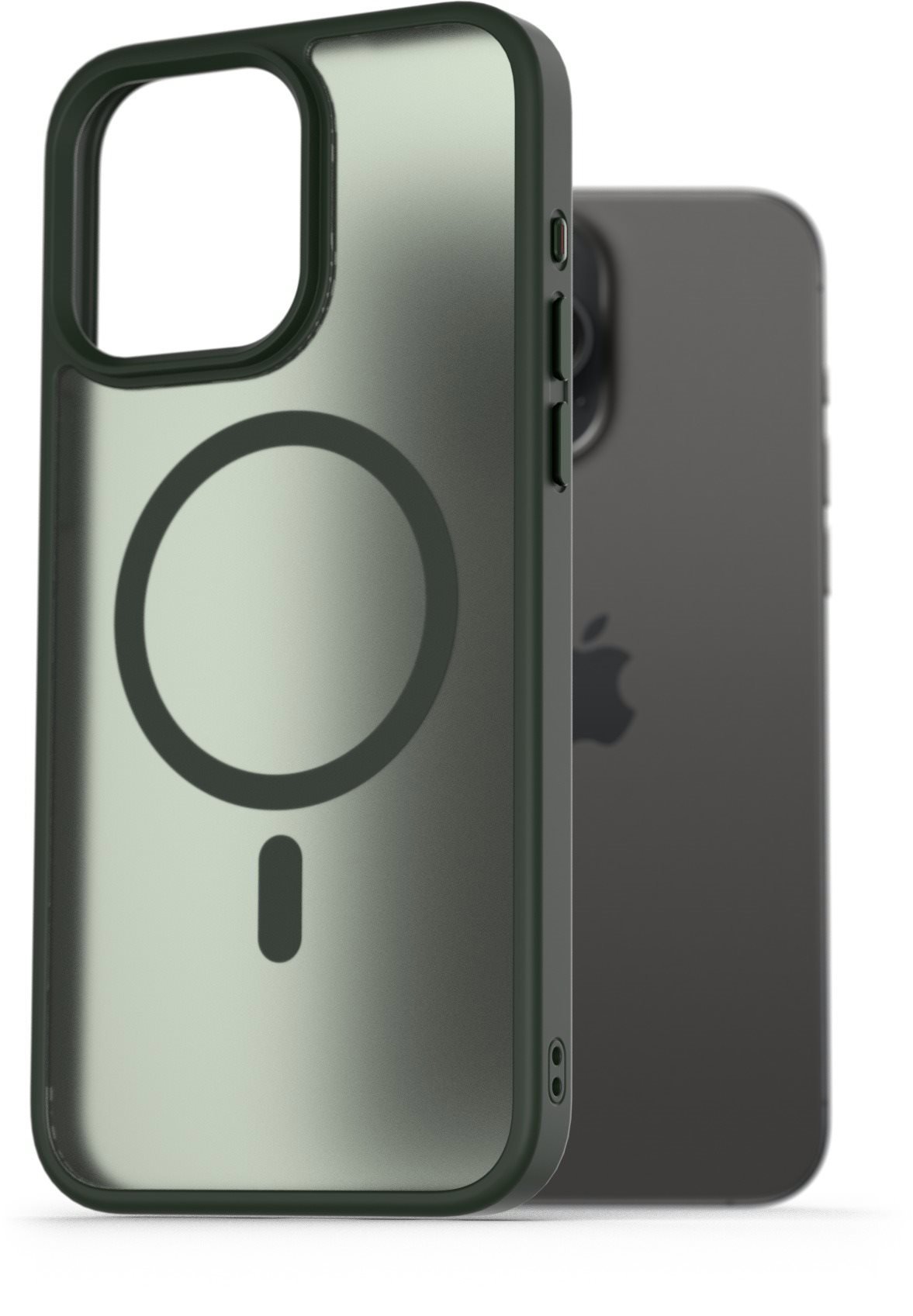 AlzaGuard Matte Case Compatible with Magsafe na iPhone 15 Pro Max tmavozelený