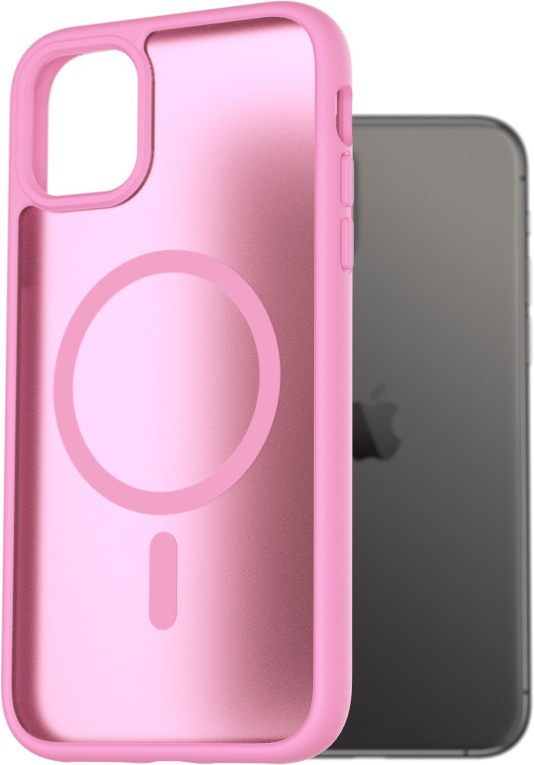 AlzaGuard Matte Case Compatible with Magsafe na iPhone 11 levanduľovo ružový