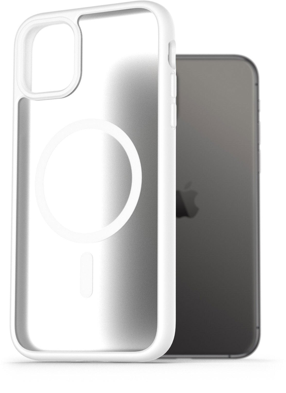 AlzaGuard Matte Case Compatible with Magsafe na iPhone 11 biely