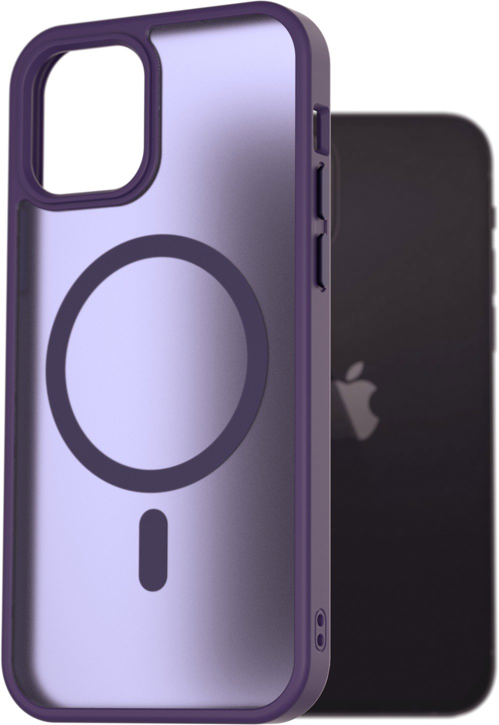 AlzaGuard Matte Case Compatible with Magsafe na iPhone 12/12 Pro tmavofialový