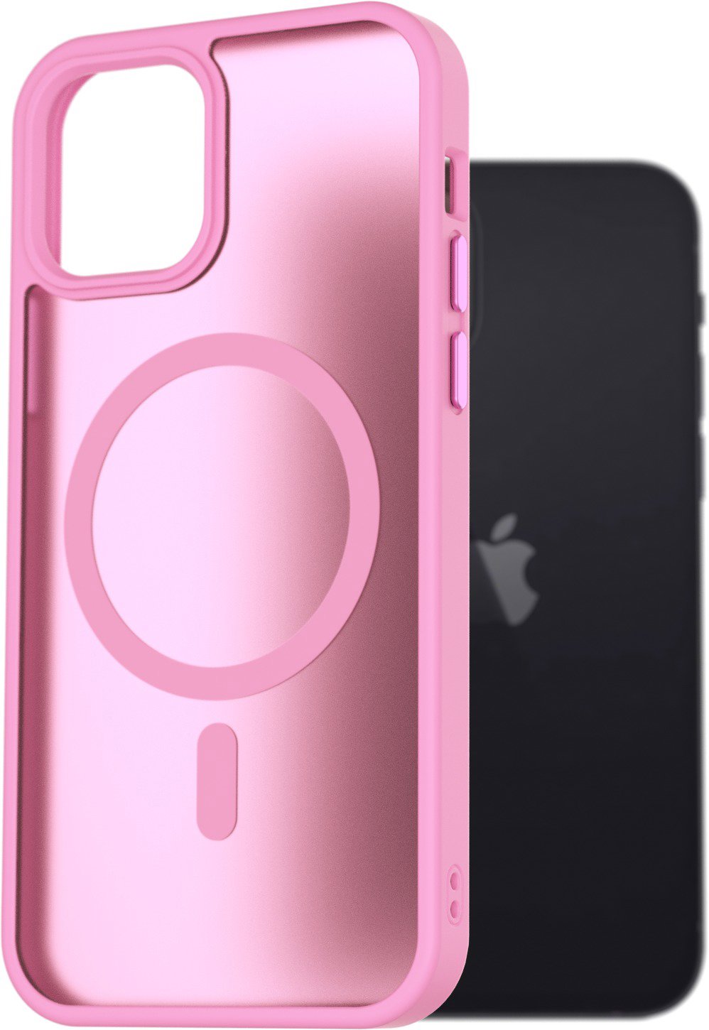 AlzaGuard Matte Case Compatible with Magsafe na iPhone 12/12 Pro levanduľovo ružový