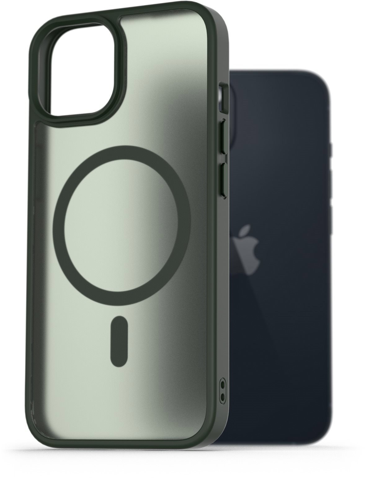 AlzaGuard Matte Case Compatible with Magsafe na iPhone 14 tmavozelený