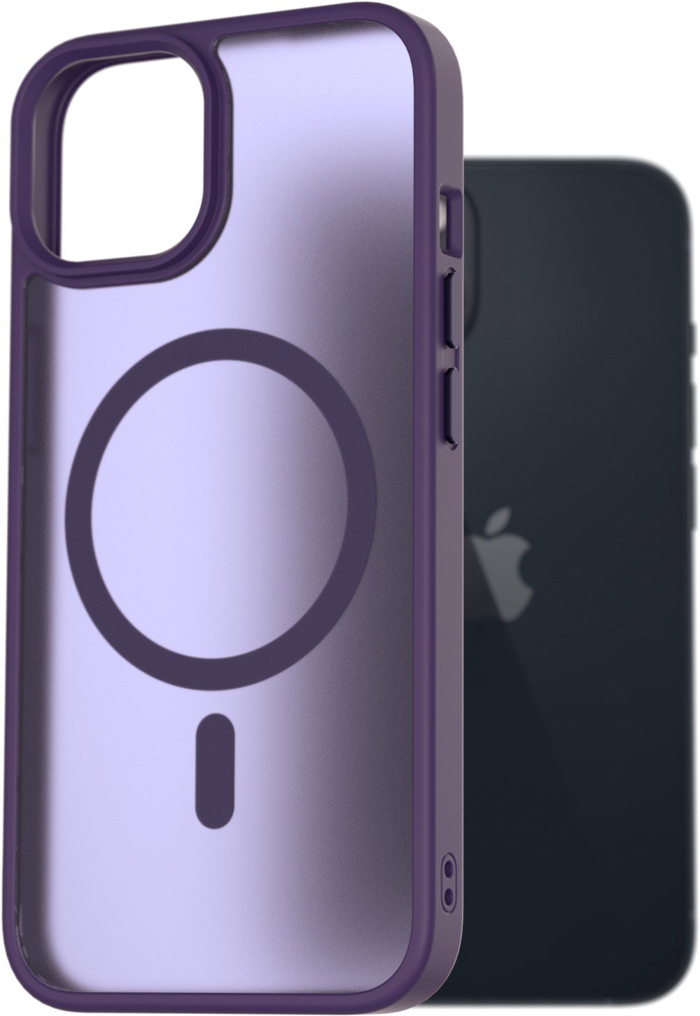 AlzaGuard Matte Case Compatible with Magsafe na iPhone 14 tmavofialový