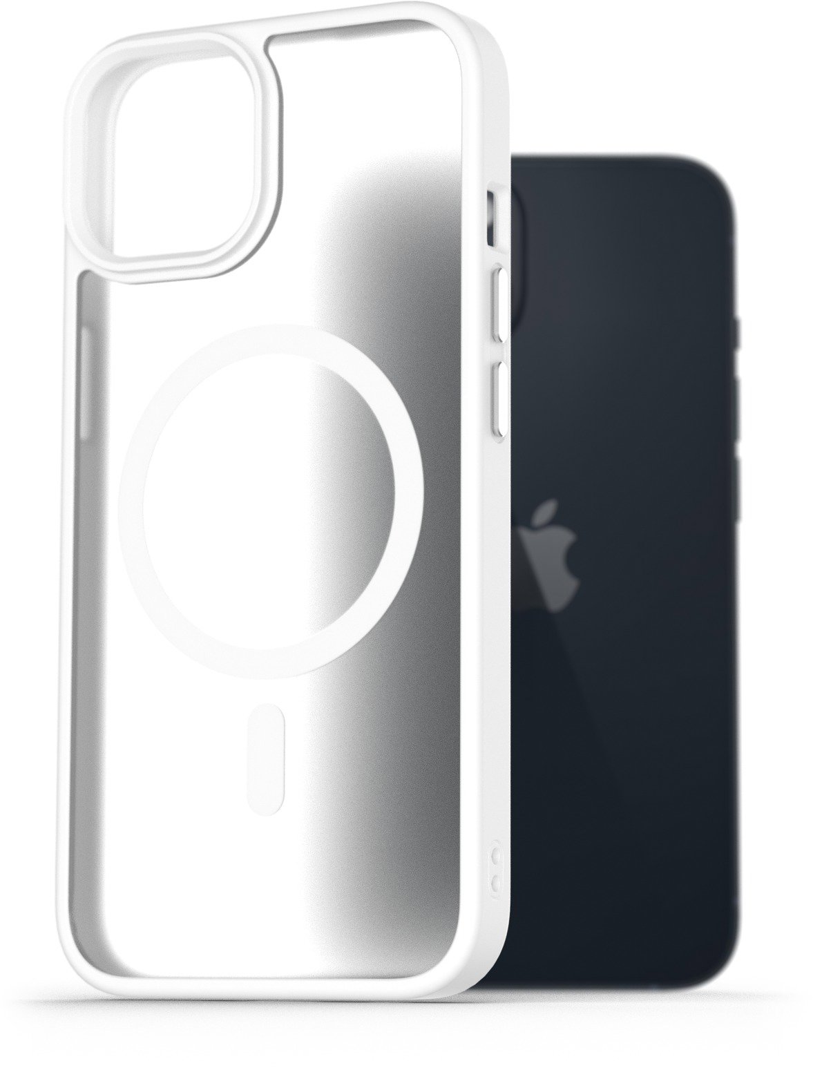 AlzaGuard Matte Case Compatible with Magsafe na iPhone 14 biely
