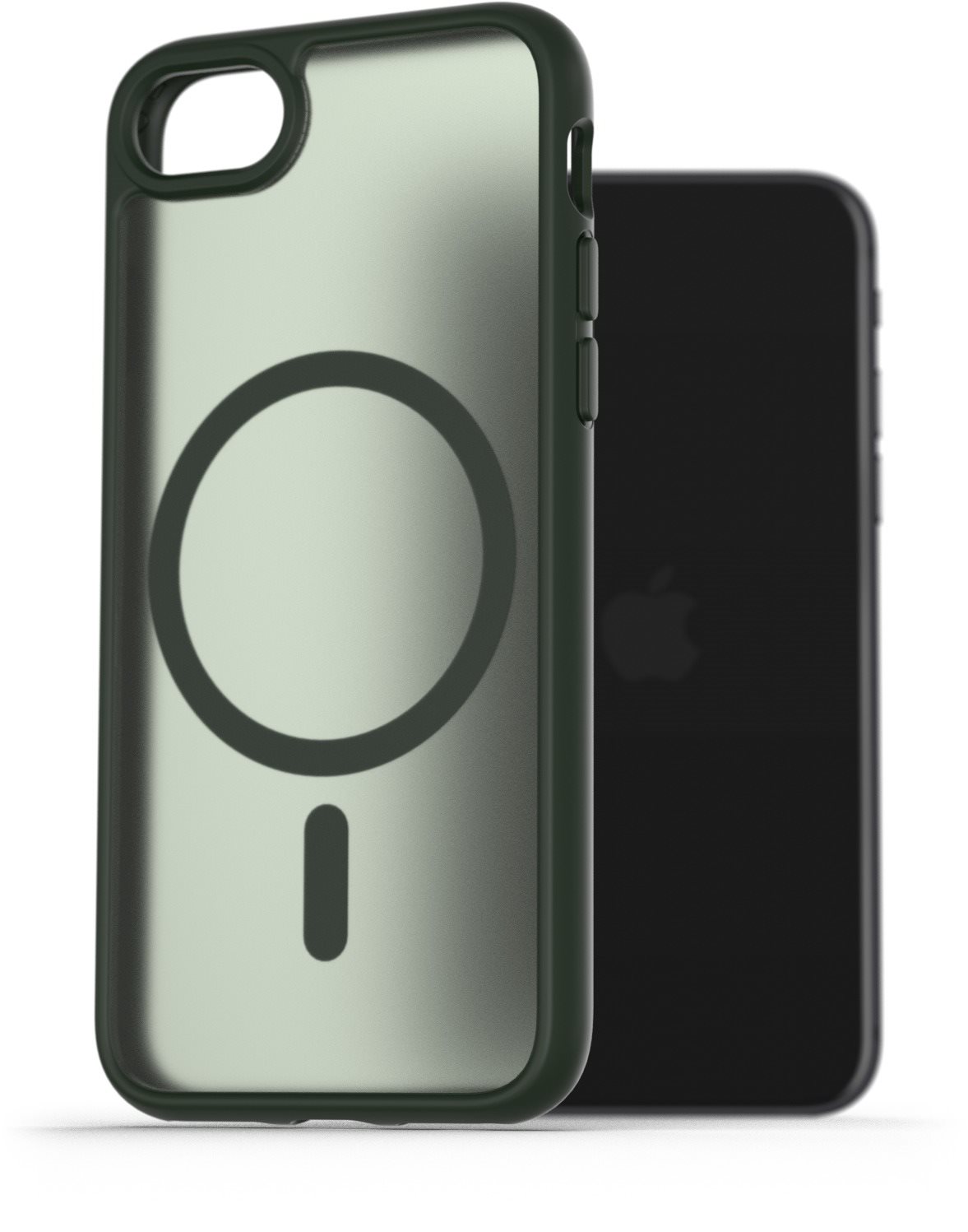 AlzaGuard Matte Case Compatible with Magsafe na iPhone 7/8/SE 2020/SE 2022 tmavozelený