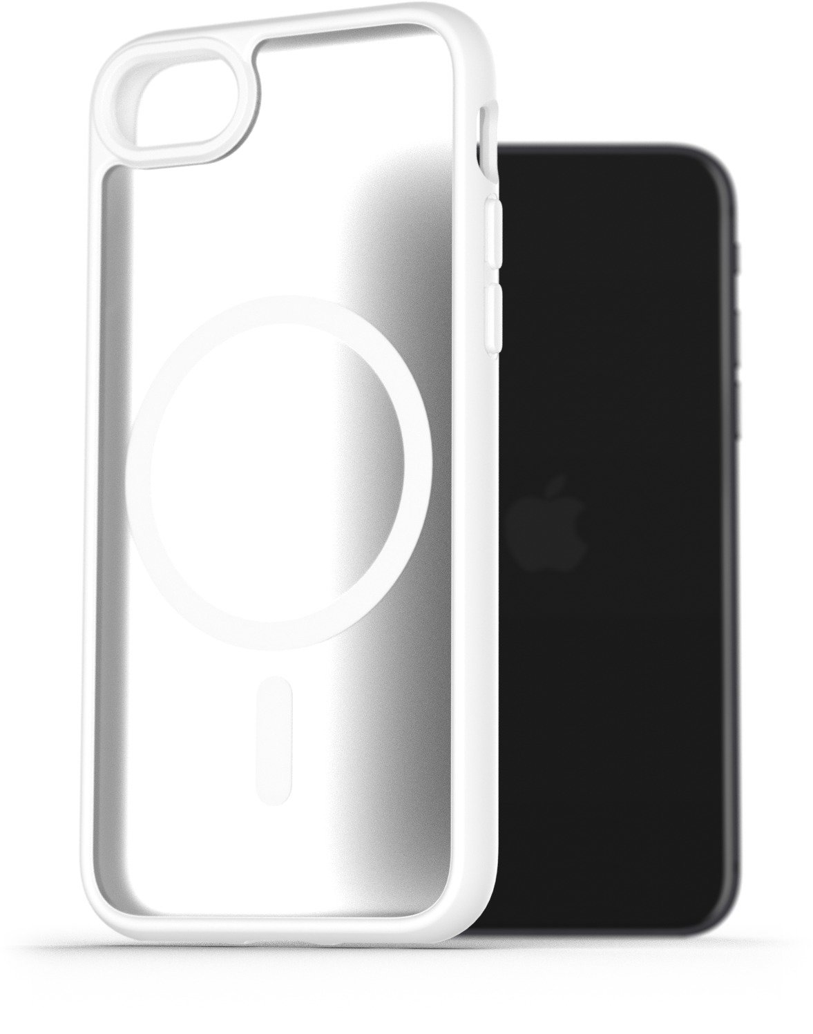 AlzaGuard Matte Case Compatible with Magsafe na iPhone 7/8/SE 2020/SE 2022 biely