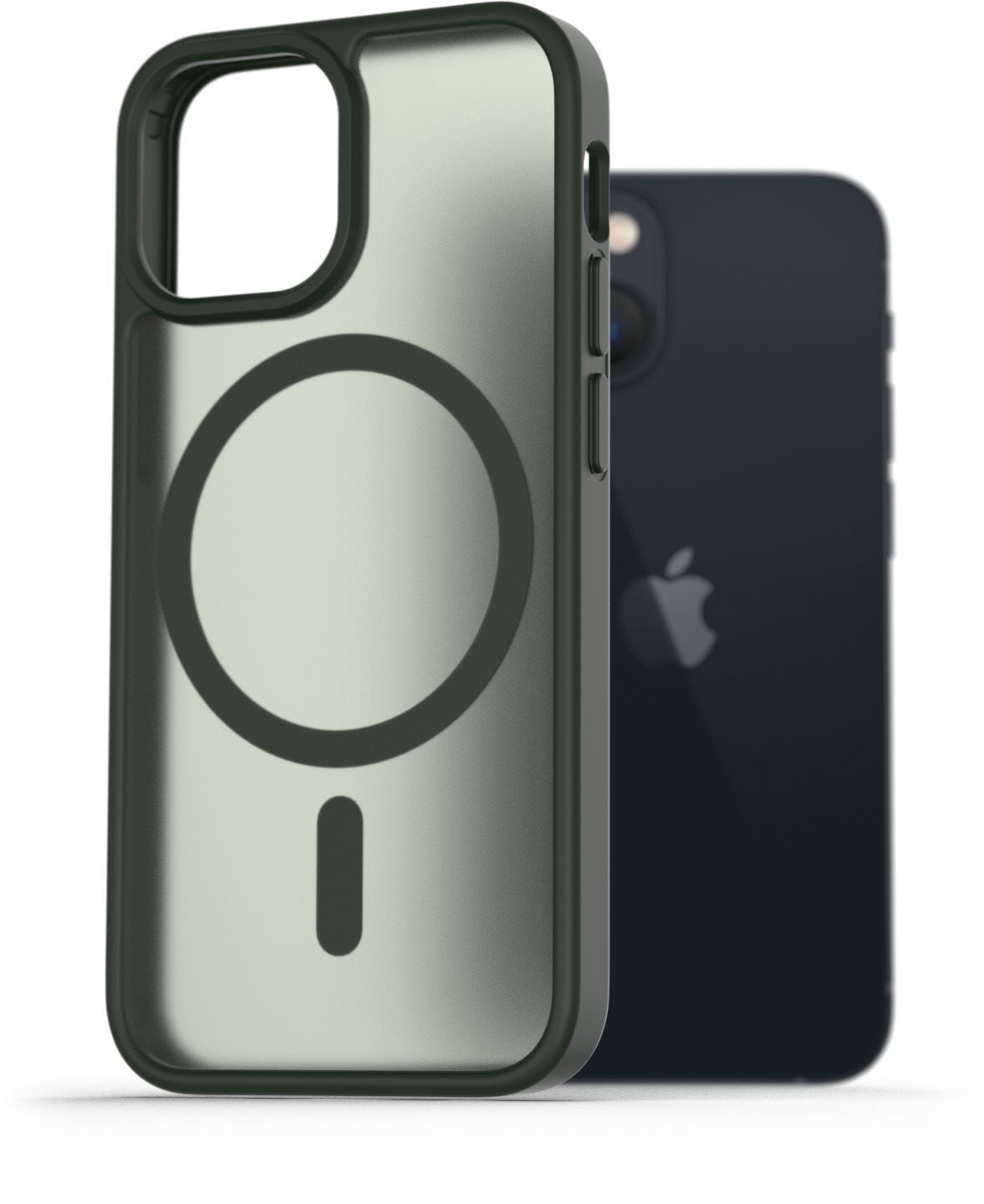 AlzaGuard Matte Case Compatible with Magsafe na iPhone 13 mini tmavozelený