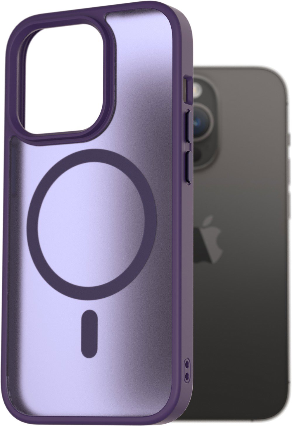 AlzaGuard Matte Case Compatible with Magsafe na iPhone 14 Pro tmavofialový