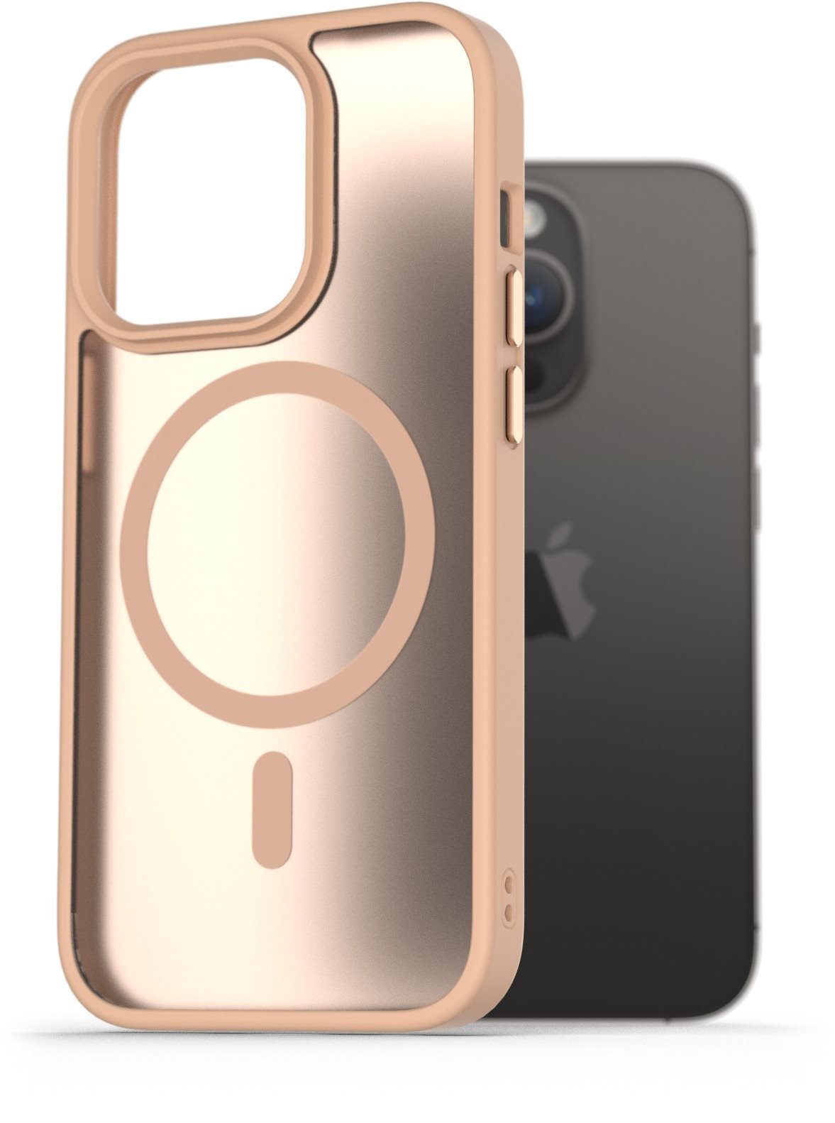 AlzaGuard Matte Case Compatible with Magsafe na iPhone 14 Pro pieskovo žltý