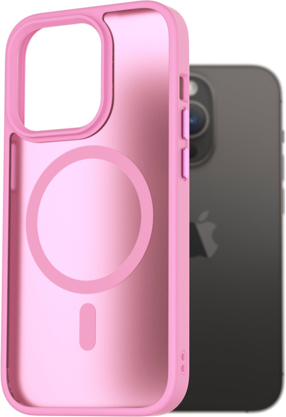 AlzaGuard Matte Case Compatible with Magsafe na iPhone 14 Pro levanduľovo ružový