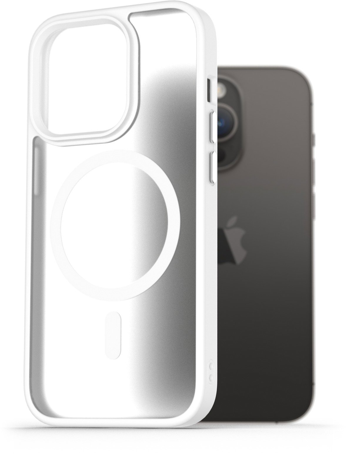 AlzaGuard Matte Case Compatible with Magsafe na iPhone 14 Pro biely