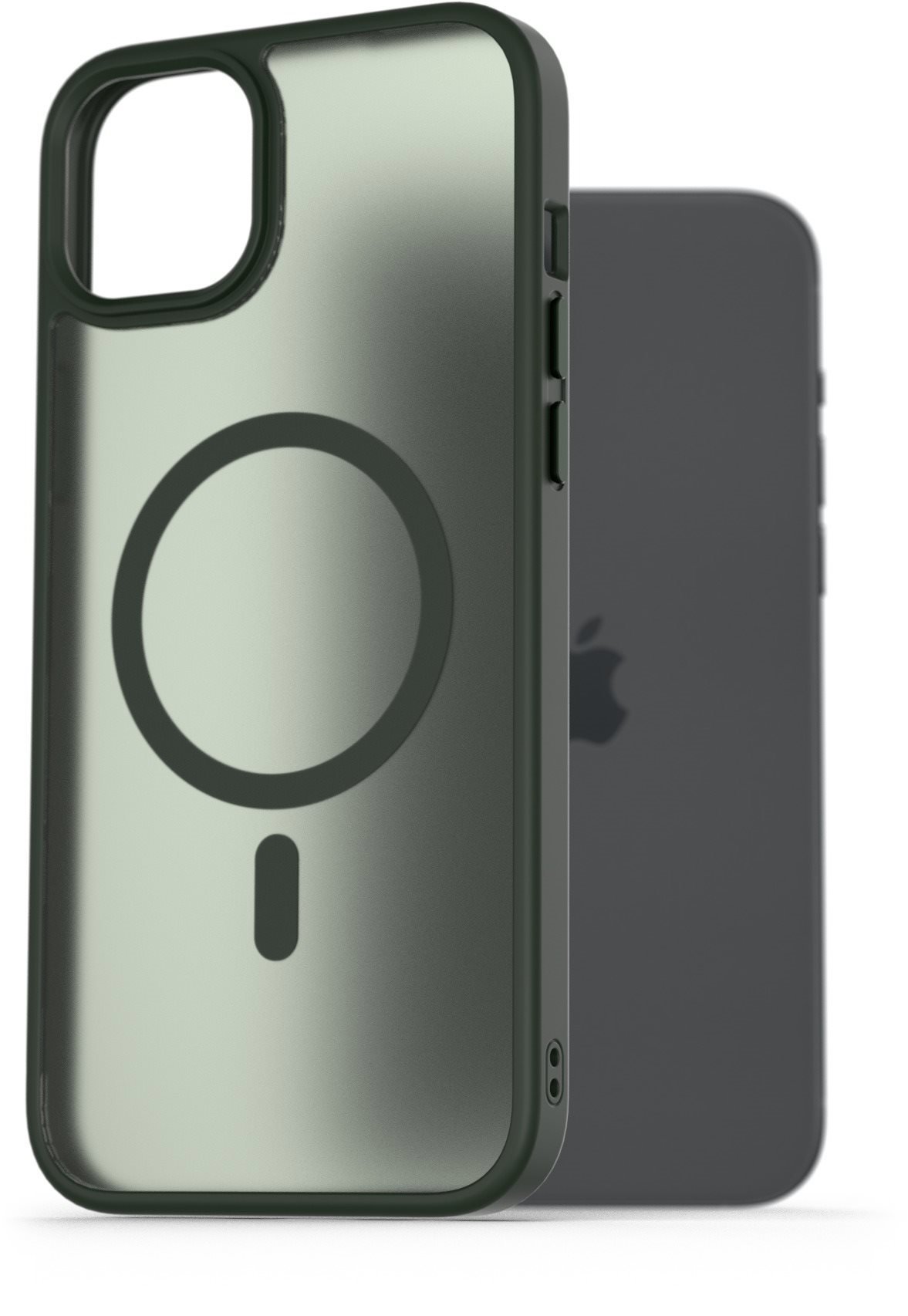 AlzaGuard Matte Case Compatible with Magsafe na iPhone 15 Plus tmavozelený