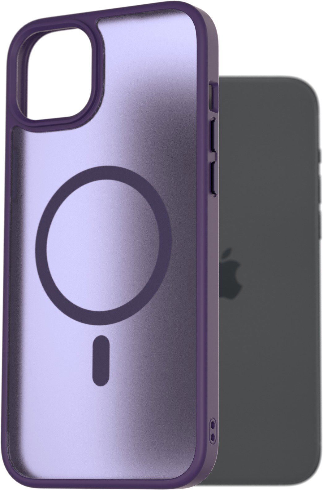 AlzaGuard Matte Case Compatible with Magsafe na iPhone 15 Plus tmavofialový