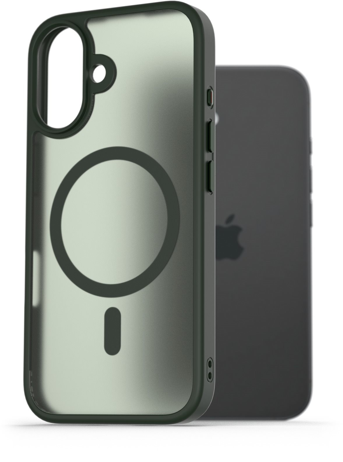 AlzaGuard Matte Case Compatible with Magsafe na iPhone 16 tmavozelený