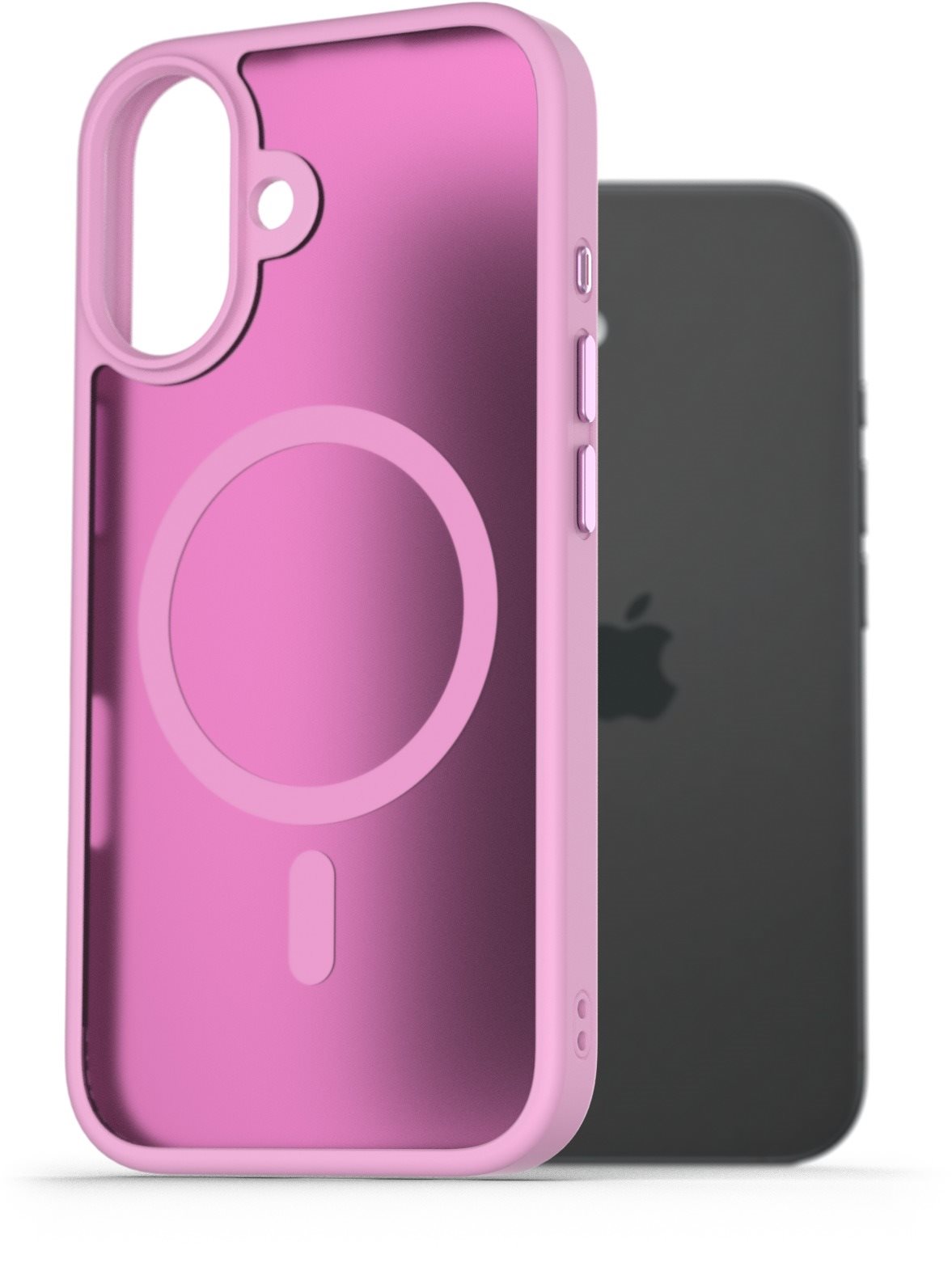AlzaGuard Matte Case Compatible with Magsafe na iPhone 16 ružový