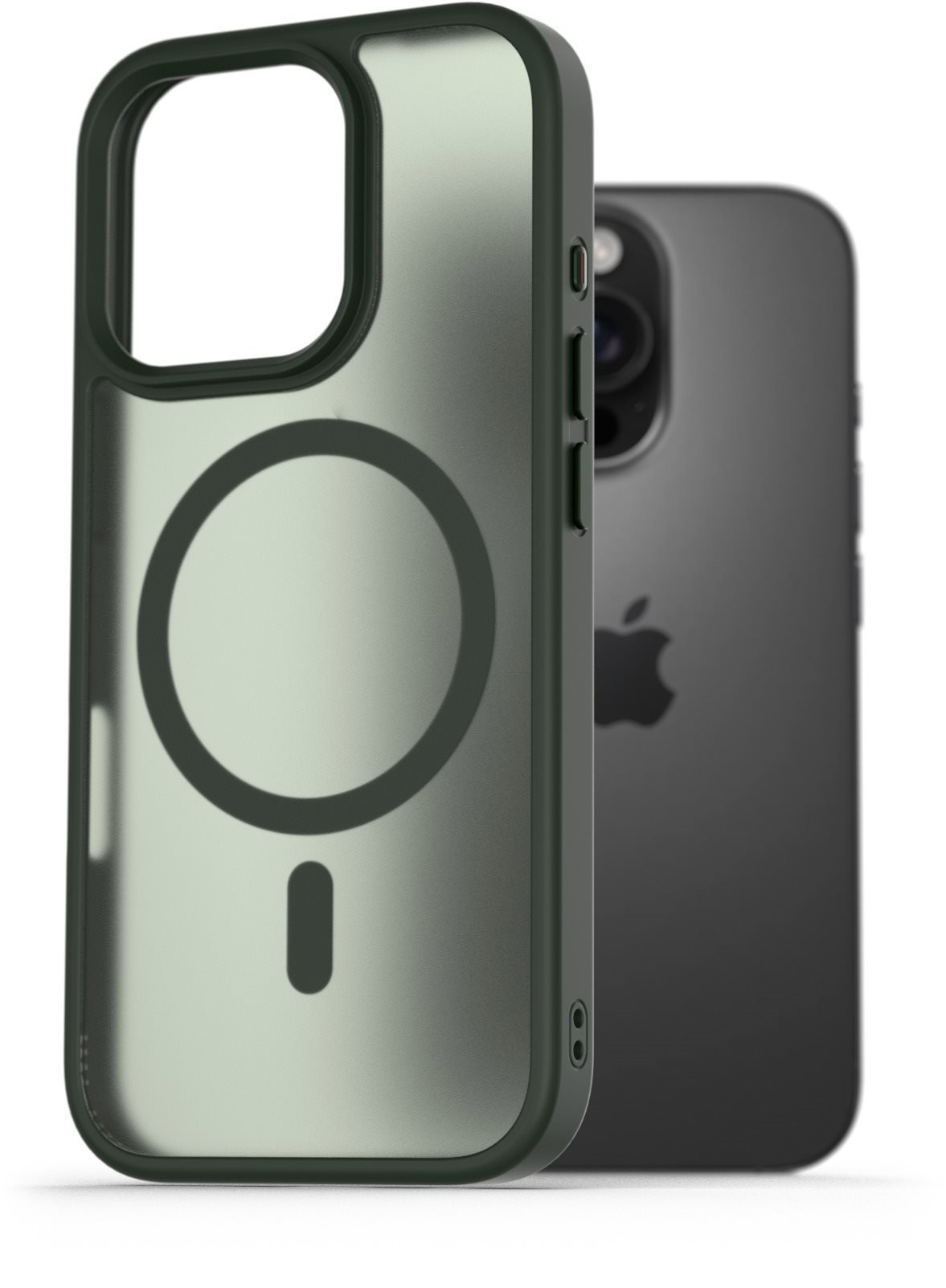 AlzaGuard Matte Case Compatible with Magsafe na iPhone 16 Pro tmavozelený