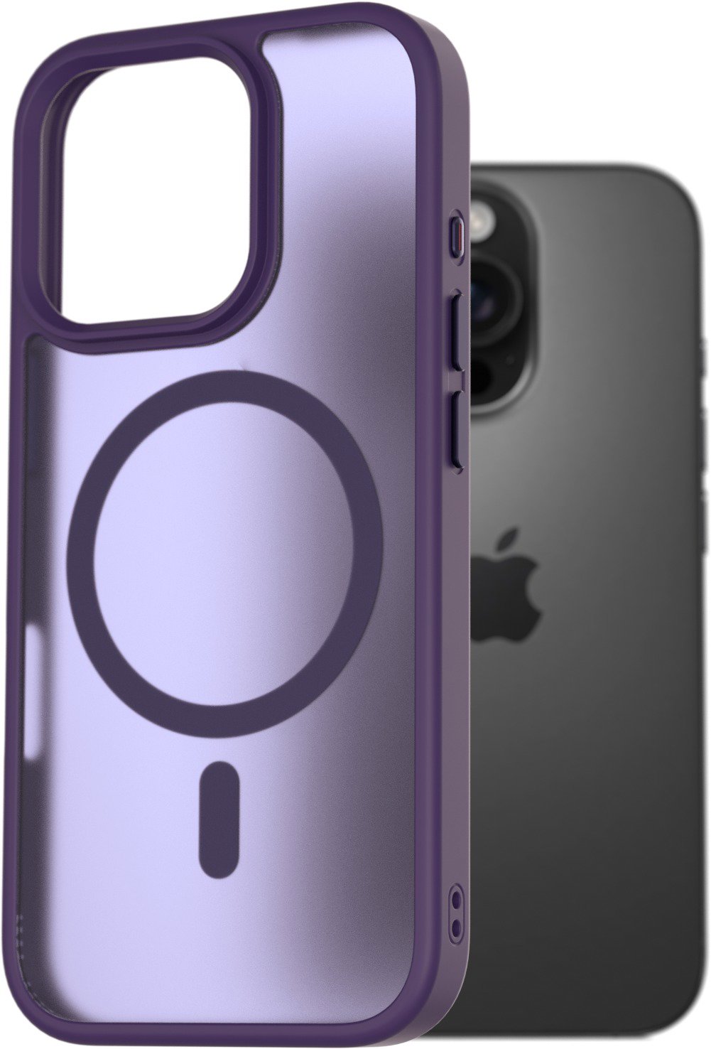 AlzaGuard Matte Case Compatible with Magsafe na iPhone 16 Pro tmavofialový
