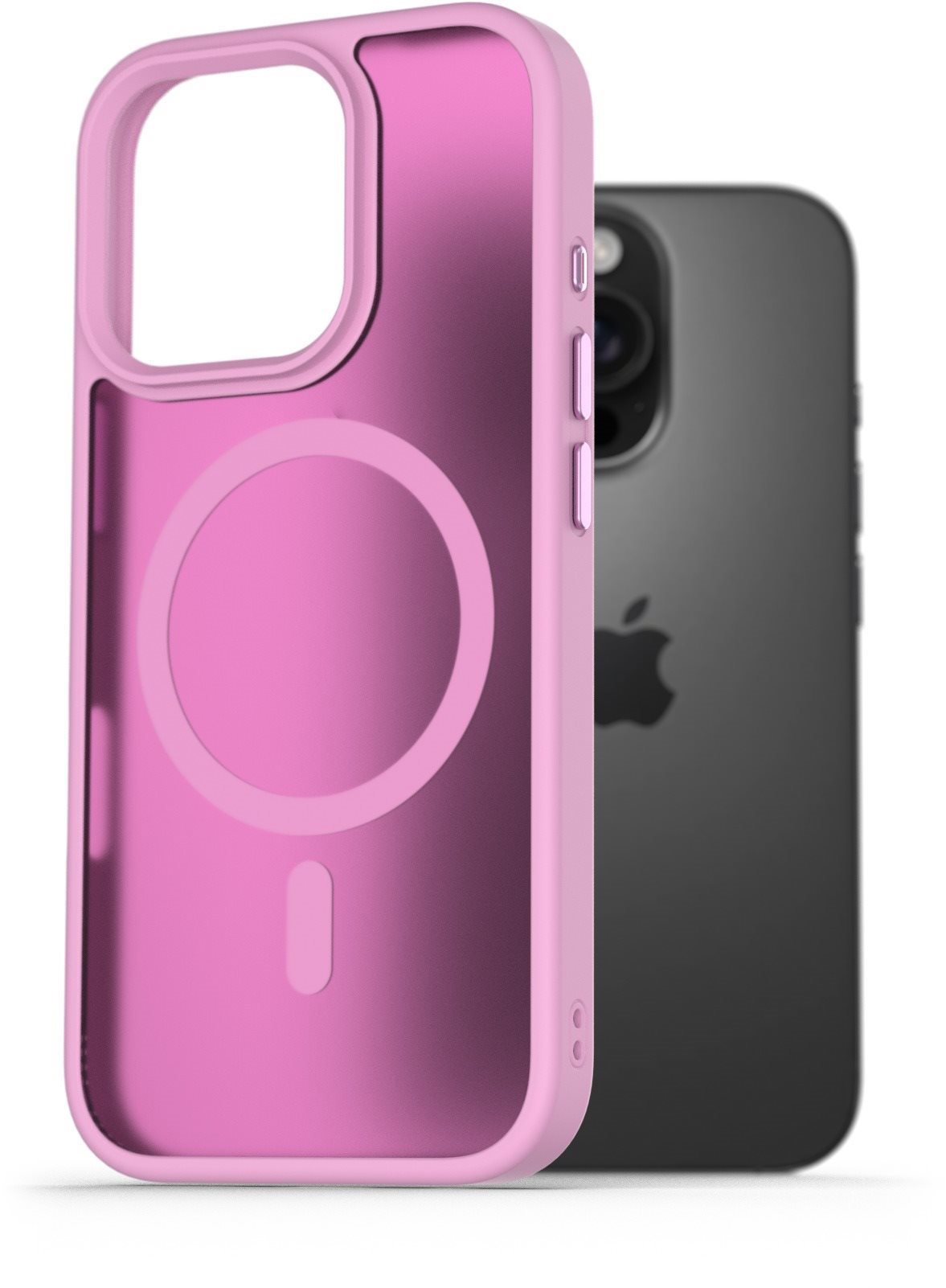 AlzaGuard Matte Case Compatible with Magsafe na iPhone 16 Pro ružový
