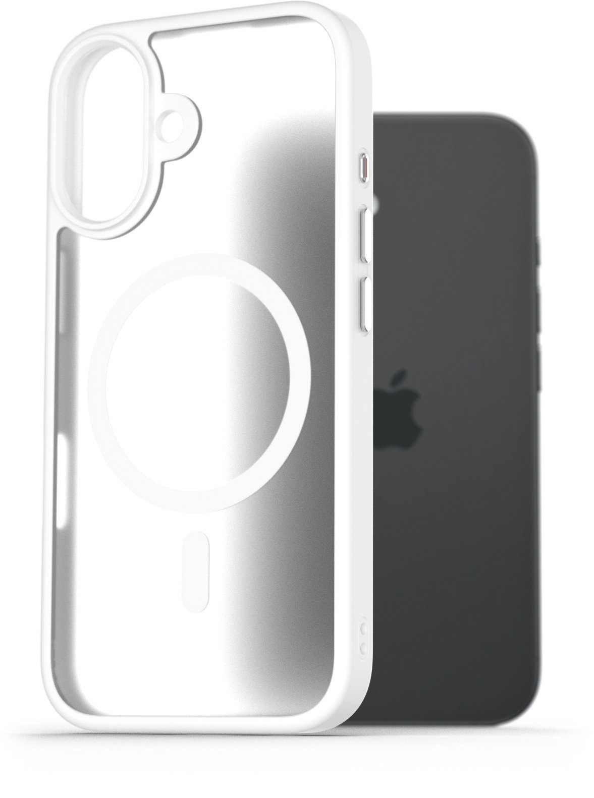 AlzaGuard Matte Case Compatible with Magsafe na iPhone 16 Plus biely