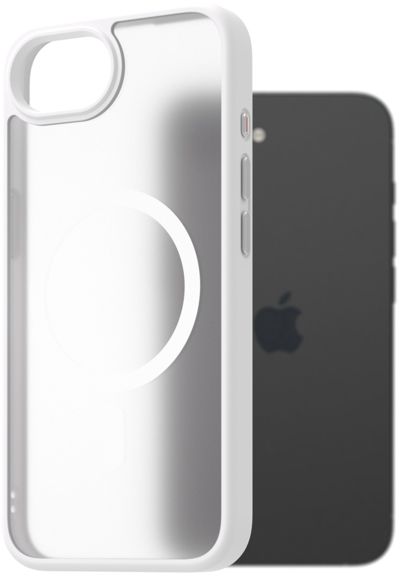 AlzaGuard Matte Case Compatible with Magsafe pre iPhone 16e biely