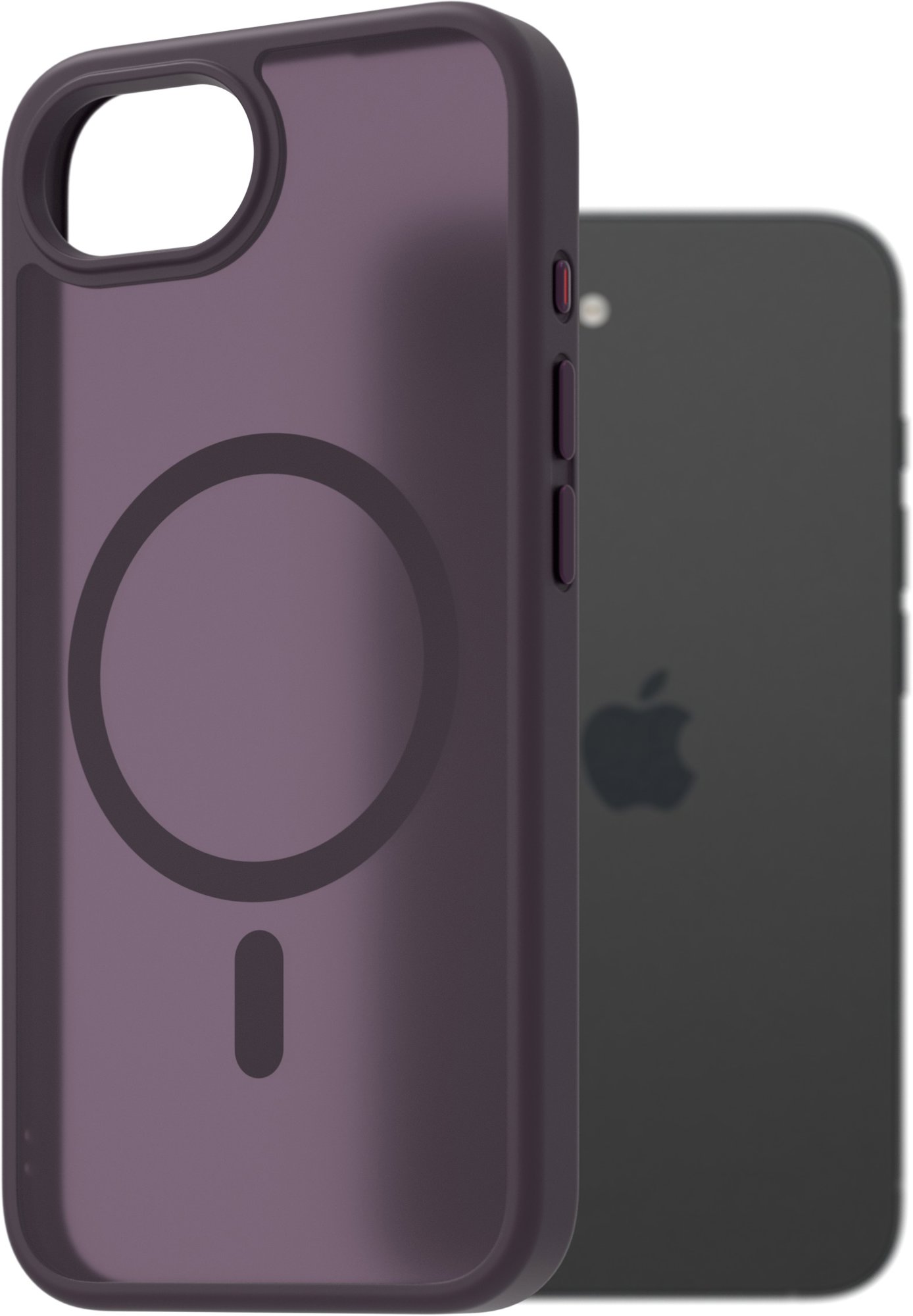 AlzaGuard Matte Case Compatible with Magsafe pre iPhone 16e tmavo fialový