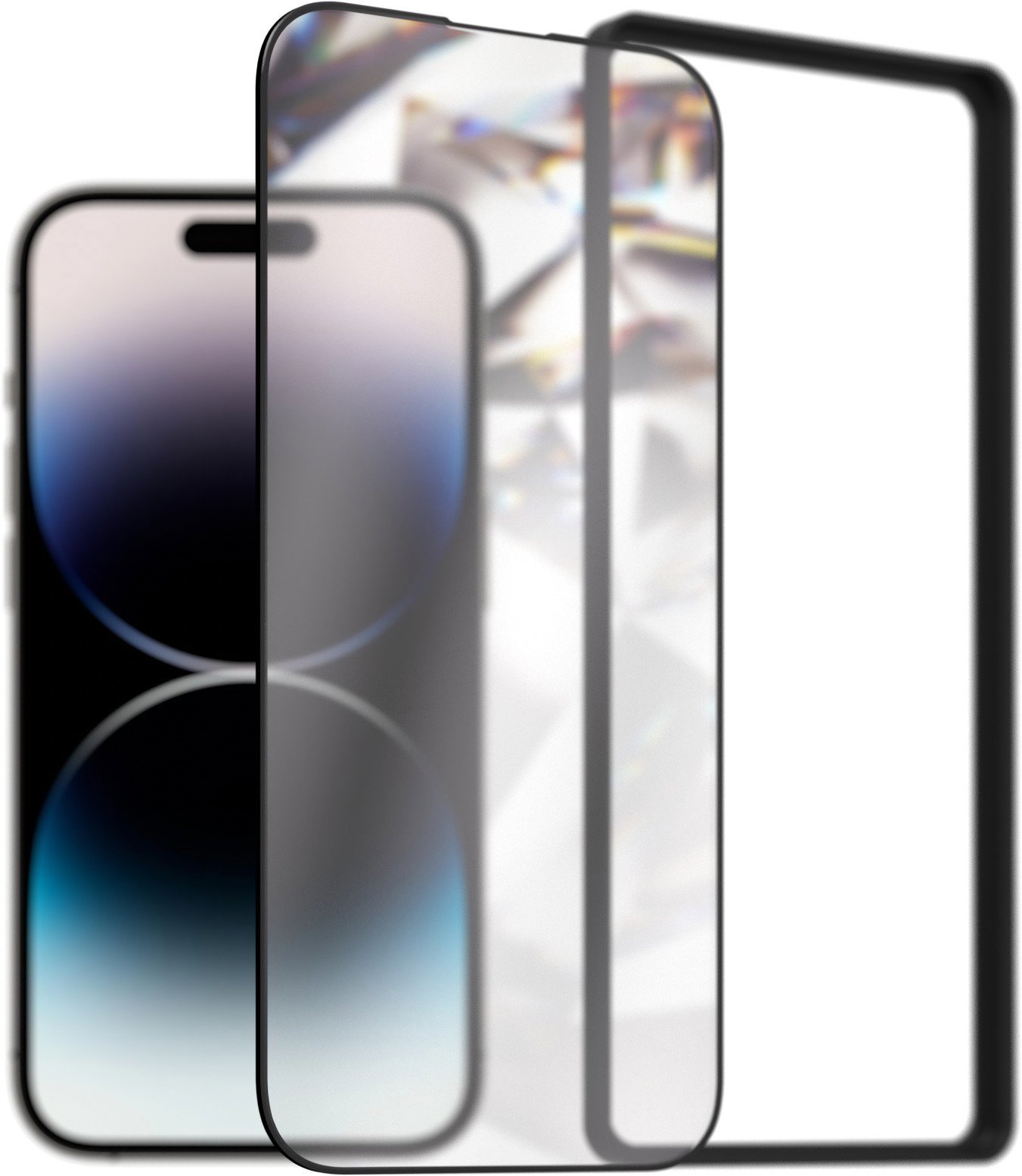 AlzaGuard 3D DiamondShiel Glass na iPhone 14 Pro s inštalačným rámikom
