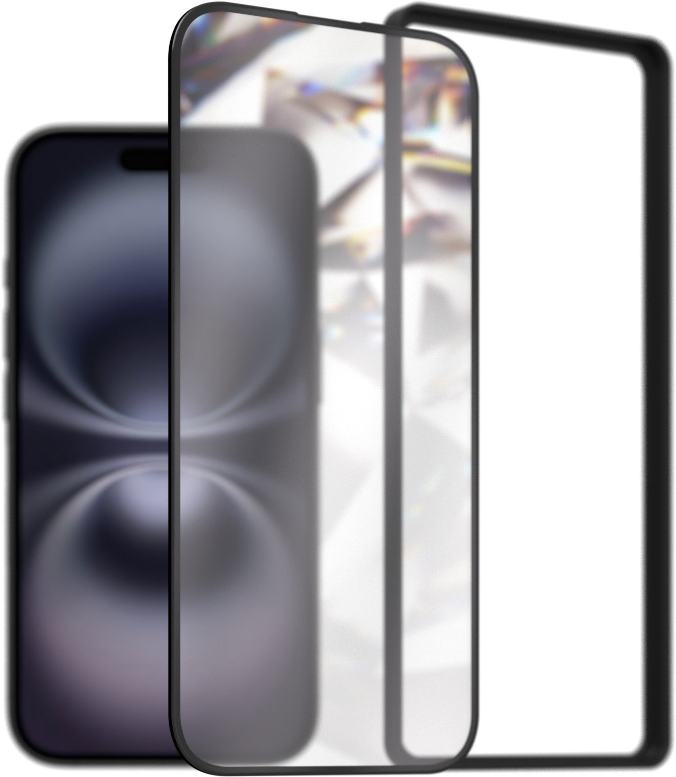 AlzaGuard 3D DiamondShiel Glass pre iPhone 16 s inštalačným rámčekom