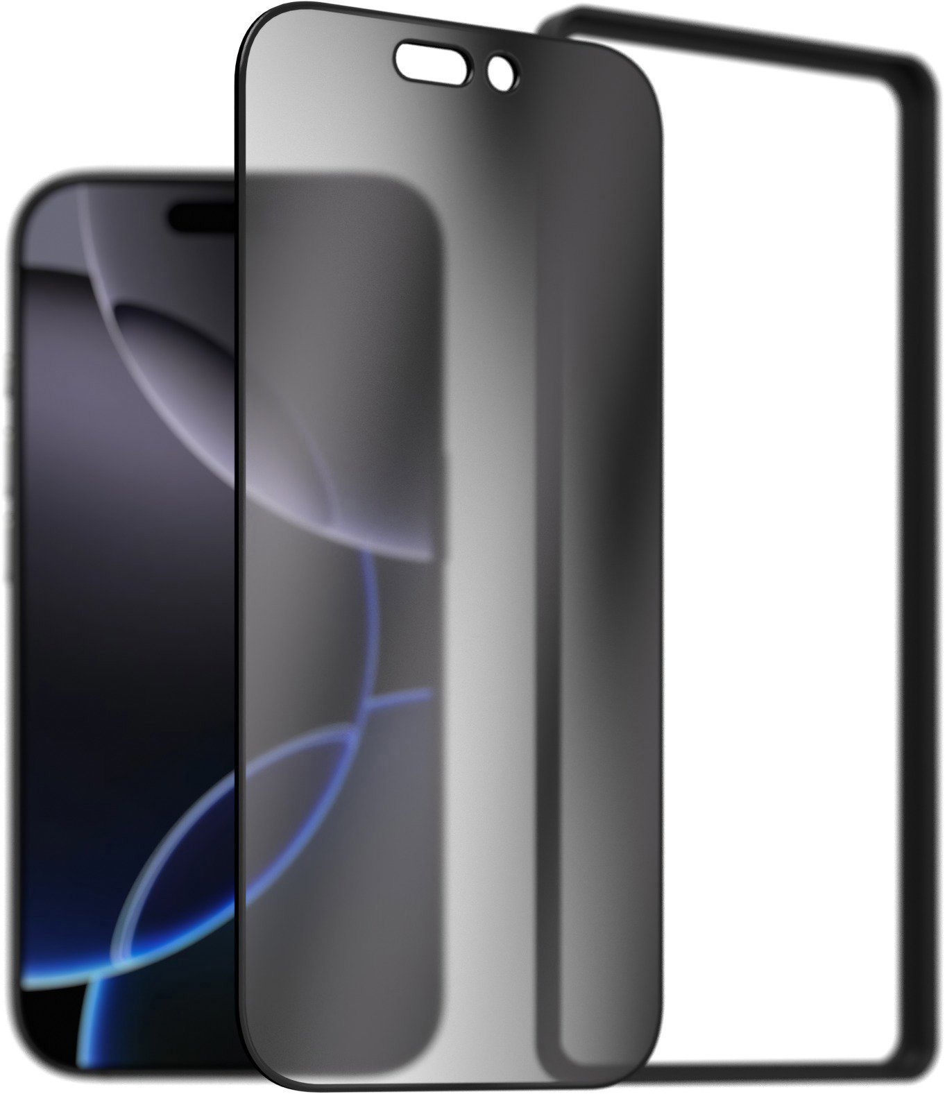 AlzaGuard 2.5D FullCover Privacy Glass Protector pre iPhone 16 Pro s inštalačným rámčekom